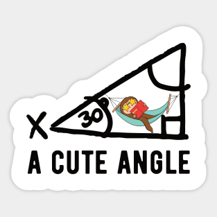 A cute angle Bath Mat - Math sloth math teachers gift Sticker